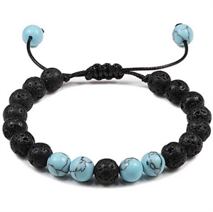 Blue Clake pearl bracelet lava