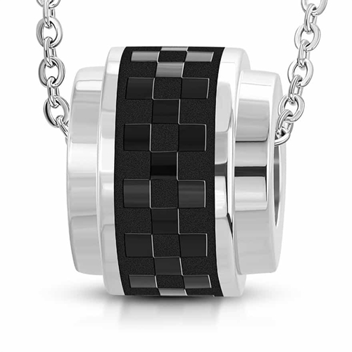 Antonio necklace black/precious steel
