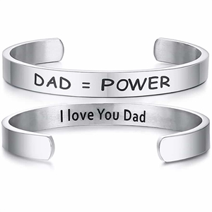 Love my DAD - bracelet in shiny steel