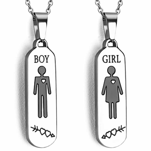 Boy / Girl couple jewellery in stainless steel