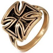 Bronze ring "Maltese" 