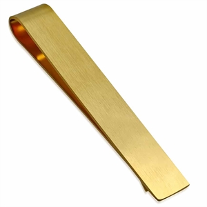 Tie pin in cool matte gold plated