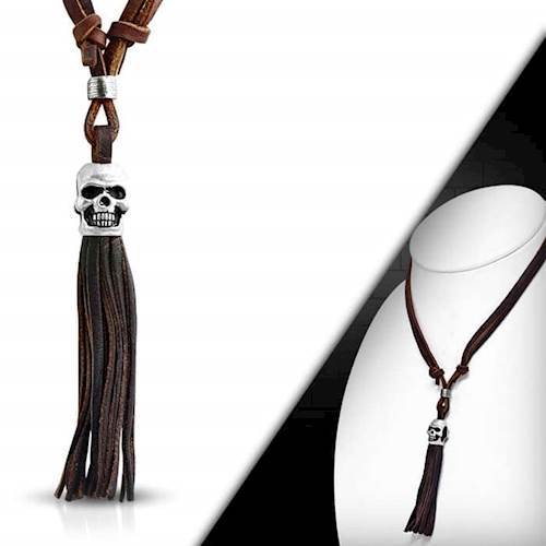 Leather necklace for men