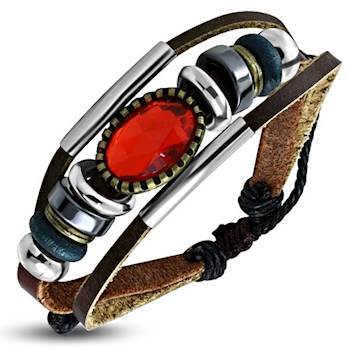 bracelet with red stone men