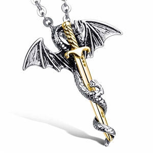 sword and dragon necklace