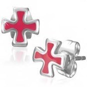 Earrings in Maltese cross design