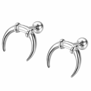 BF Horn earring stainless steel