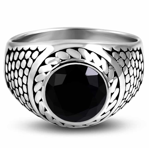 Garth men\'s ring in stainless steel
