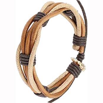 Leather bracelet "Black/Brown"