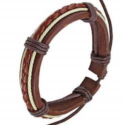 Leather bracelet in modern design