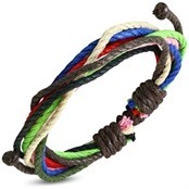 Cotton bracelet in fresh colours