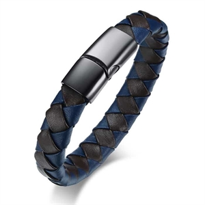 TK blue leather bracelet