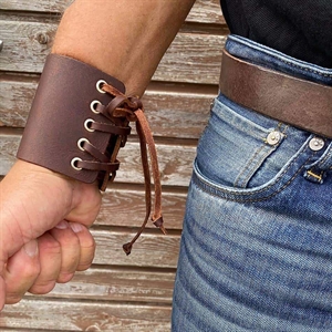Brown Rock Leather Bracelet