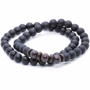 Black pearls / 2 pearl bracelets