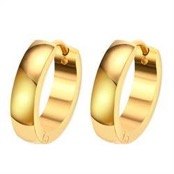XL earring gold plated 1 piece 20mm