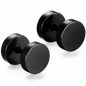Black stainless steel earring