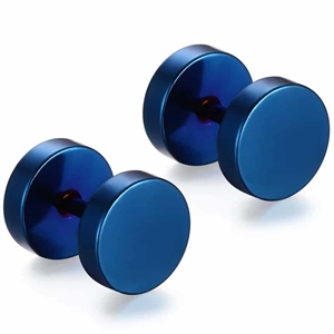 Blue stainless steel earring