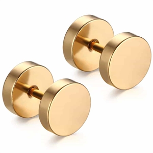 Gold plated stainless steel earring