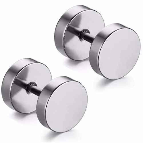 Steel earring in stainless steel