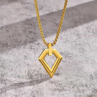 Gold-plated necklace for men