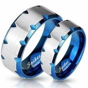 "Blue" - Stainless steel ring.