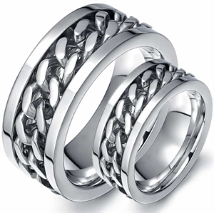 "Chain" Stainless steel ring.