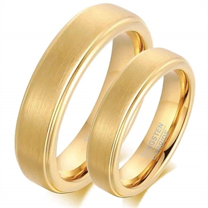 IP Gold tungsten ring Wedding or engagement