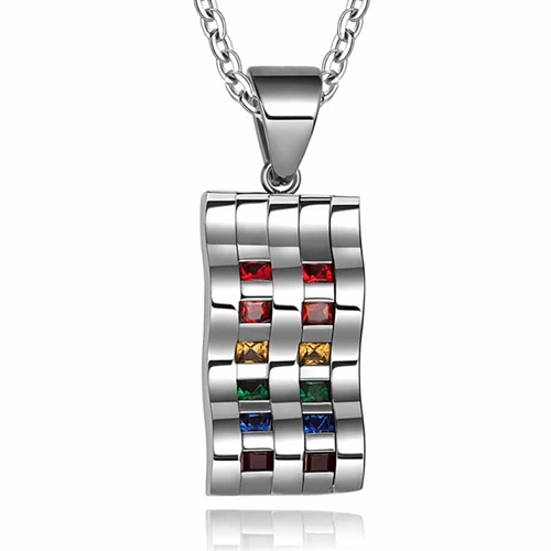 RS necklace in stainless steel
