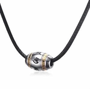 China stainless steel necklace/rubber