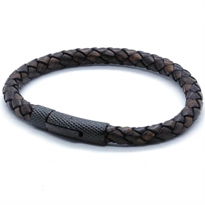 Elian leather bracelet LUX Black in Brown