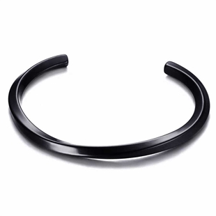 Bangle Screw Bracelet in IP Blackcoat steel