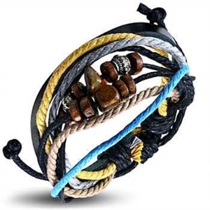 Leather bracelet in cool trendy design.