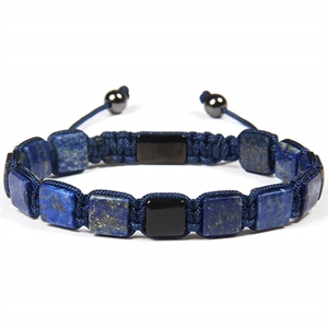 Lapis Blue lux bracelet macrame bracelet
