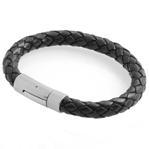 Vitello leather bracelet 8mm