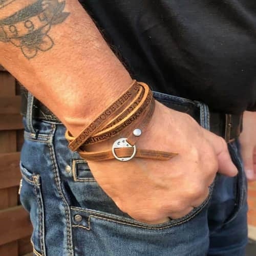 Leather bracelet "String"