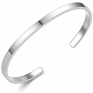 Thin line bangles - 4mm wide. / Stainless steel