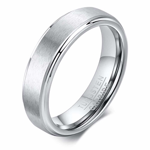 Tungsten ring in 5mm width and frosted