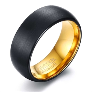 Gold/Black tungsten ring