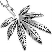 Stainless Steel Necklace "Marijuana"