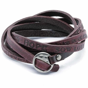 Dark string - leather bracelet.