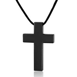 Jesus men's cross black