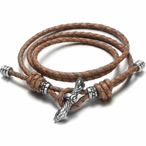 New Sparz leather snake bracelet.