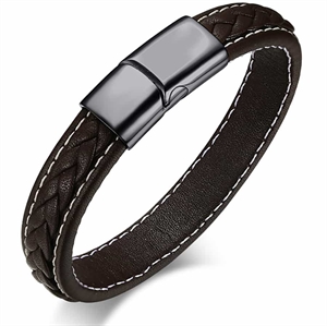 Brown imt. leather bracelet