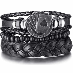 Poker black 3 bracelets in one.