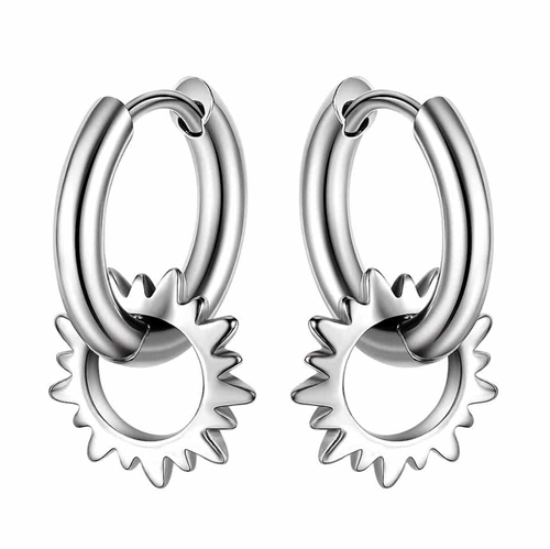 Trap earring in stainless steel