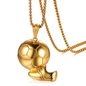 Soccer golden football / Necklace