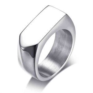 Marc stainless steel ring shiny