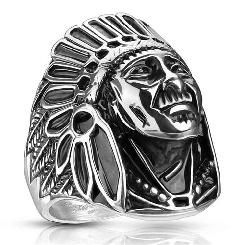 Apache men\'s ring in stainless steel