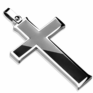 Cross in black-coat and steel316L