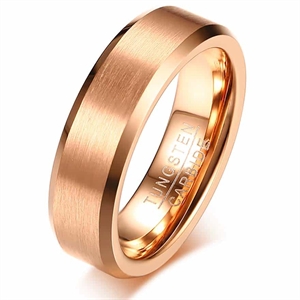 Rose gold tungsten carbide ring PFX10
